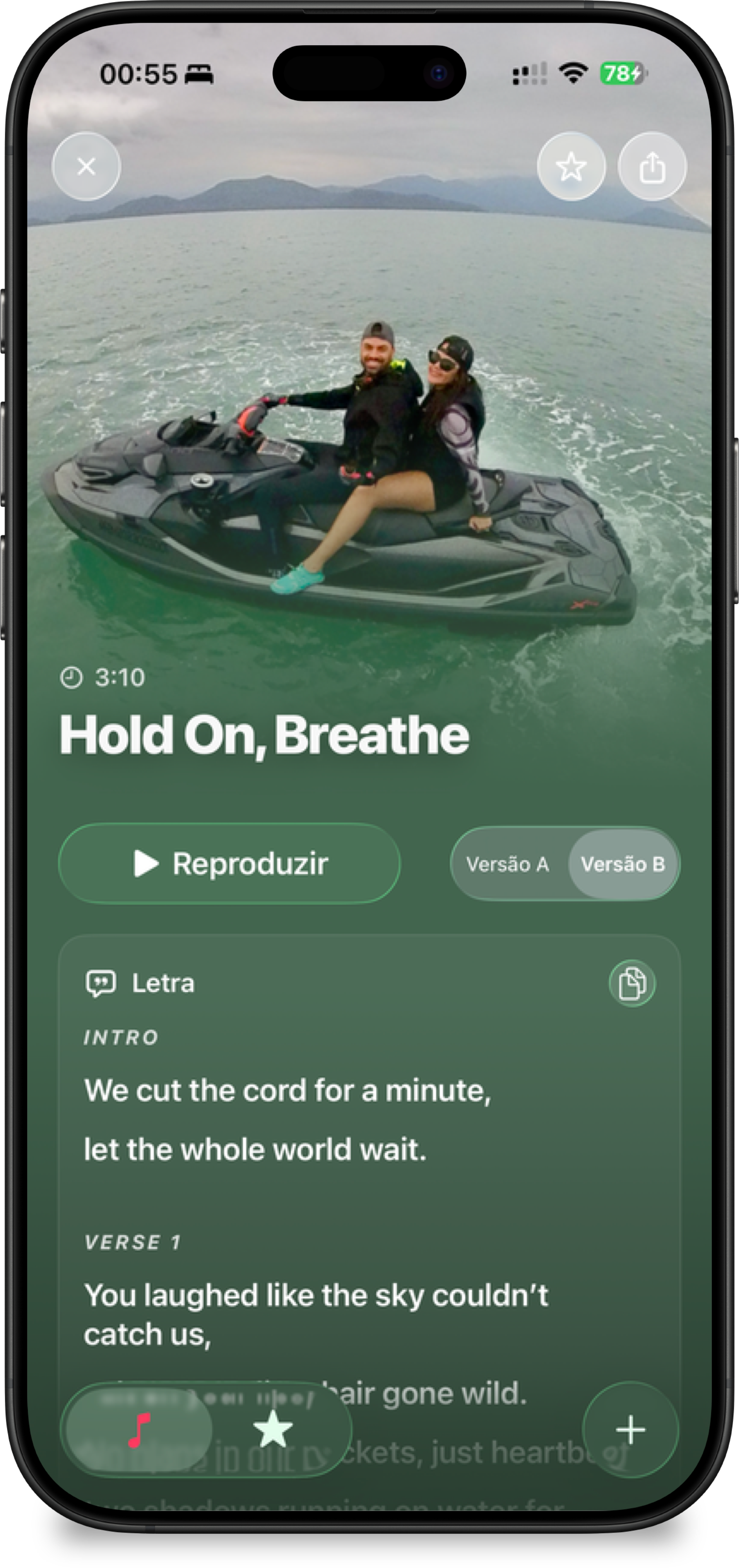 Jet ski photo generated 'Hold On, Breathe'